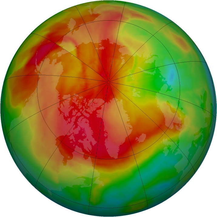 Arctic ozone map for 30 March 2015